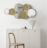 Modern Geometric Circle Wall Mirror (Horizontal)