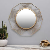 Meridian Weave Geo Mirror