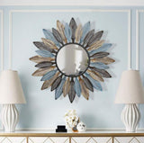 Azure Leaf Radiance Mirror
