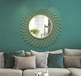 Radiant Lattice Round Mirror
