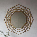 Helix Lattice Octagon Mirror - Gold Foil