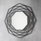 Helix Lattice Octagon Mirror - Black