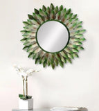 Verdant Petal Round Mirror