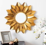 Gilded Sunray Petal Mirror