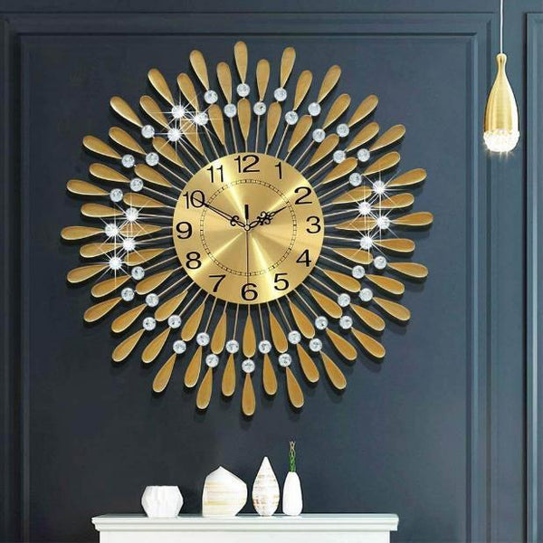 Atelier Roman Crosshair Clock – Gold (24" x 24")