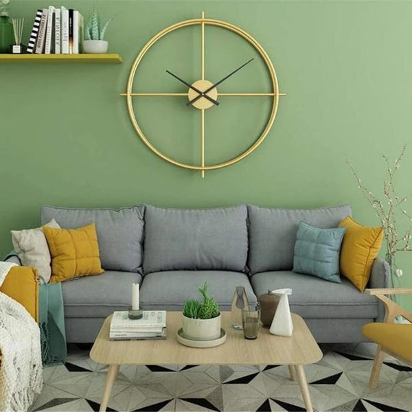 Ginkgo Aura Medallion Clock – Multi‑Tone (30" x 30")