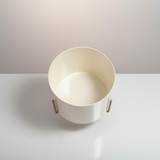 Minimalist White Iron Pot with Stand