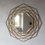 Helix Lattice Octagon Mirror - Gold Foil
