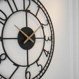 Gilded Leaf Medallion Wall Clock – All Gold (24" x 24")