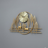 Azure Ginkgo Rosette Clock – Statement Round