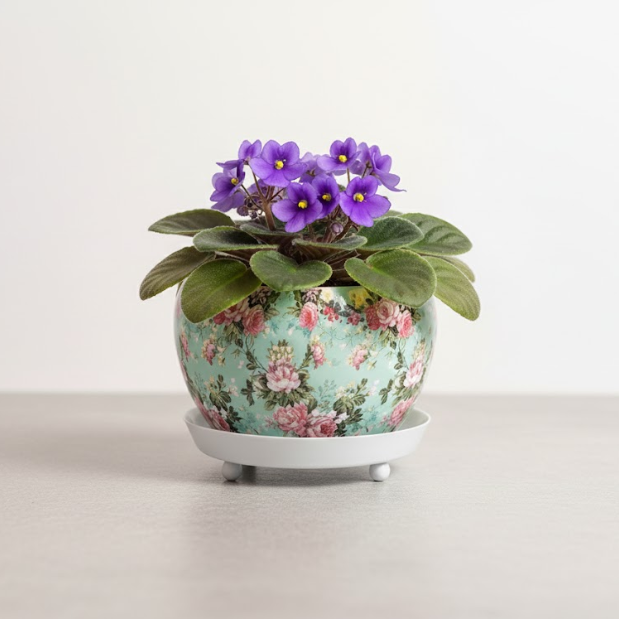 Designer Iron Pots with Tray