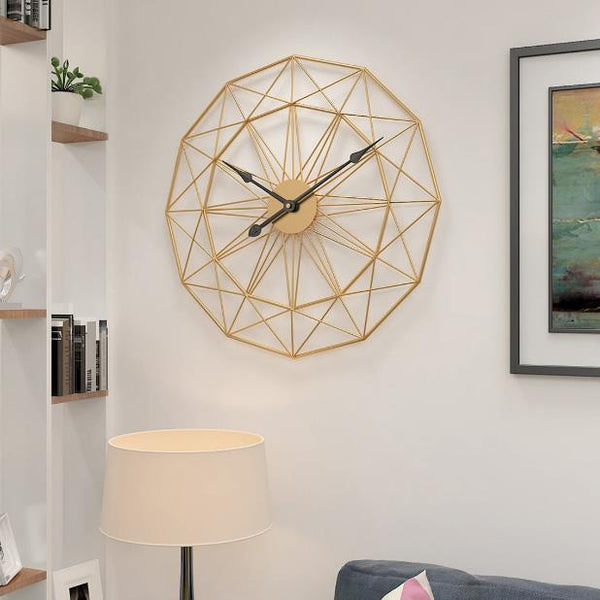 Geo Rosette Radiant Clock – Gold (30" x 30")