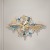Azure Bloom Symphony Clock – Extra‑Wide (47" x 29")