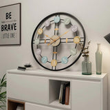 Meridian Crosshair Open‑Frame Clock – Black