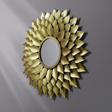 Ember Petal Bloom Mirror - Antique Gold