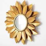Gilded Sunray Petal Mirror