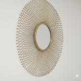 Lattice Halo Round Mirror