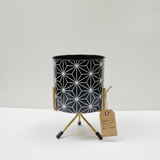 Modern Luxe Iron Printed Pots with Stand