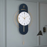 Geo Orbit Disc Wall Clock – Multicolor Markers (18" x 36")