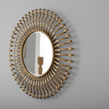 Riveted Halo Round Mirror