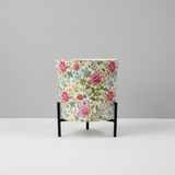 Artistic Pattern Metal Pots with Stand