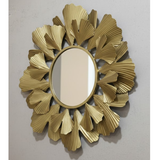 Ginkgo Ruffle Round Mirror