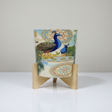 Artistic Pattern Metal Pots with Stand