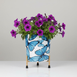 Artistic Pattern Metal Pots with Stand