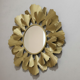 Ginkgo Ruffle Round Mirror