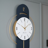 Geo Orbit Disc Wall Clock – Multicolor Markers (18" x 36")