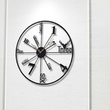 Gridline Twelve‑Five Open‑Frame Clock – Gold (24" x 24")