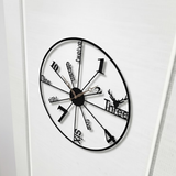 Gridline Twelve‑Five Open‑Frame Clock – Gold (24" x 24")