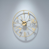 Spoke Dial Word‑Numeral Clock – Black & Gold (24" x 24")