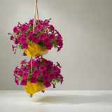 Hanging Welcome Scroll Iron Planter