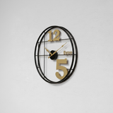 Spoke Dial Word‑Numeral Clock – Gold (24" x 24")