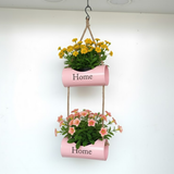 Hanging Welcome Scroll Iron Planter
