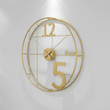 Spoke Dial Word‑Numeral Clock – Black (24" x 24")