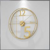 Spoke Dial Word‑Numeral Clock – Black (24" x 24")