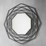 Helix Lattice Octagon Mirror - Black