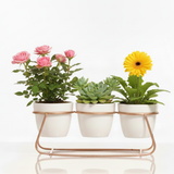White Trio Steel Pot Stand