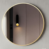 Minimal Edge Round Mirror - Gold, Alt Scene