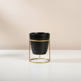 Small Golden Metal Pot with Stand