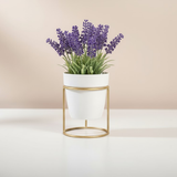Small Golden Metal Pot with Stand