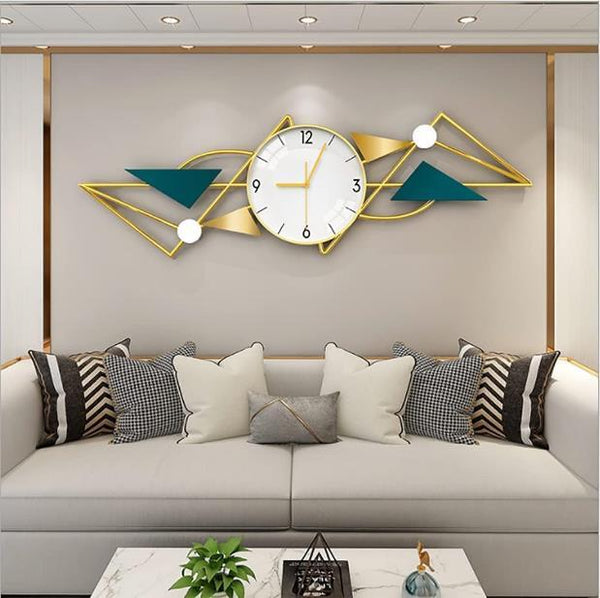 Gridline Twelve‑Five Clock – Gold (11" x 26")