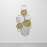 Modern Geometric Circle Wall Mirror (Vertical)