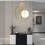 Gridline Twelve‑Five Clock – Gold (11" x 26")