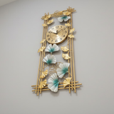 Azure Bloom Symphony Clock – Wide (48" x 24")