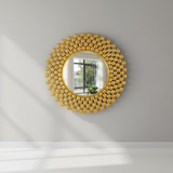 Aureate Bead Halo Mirror