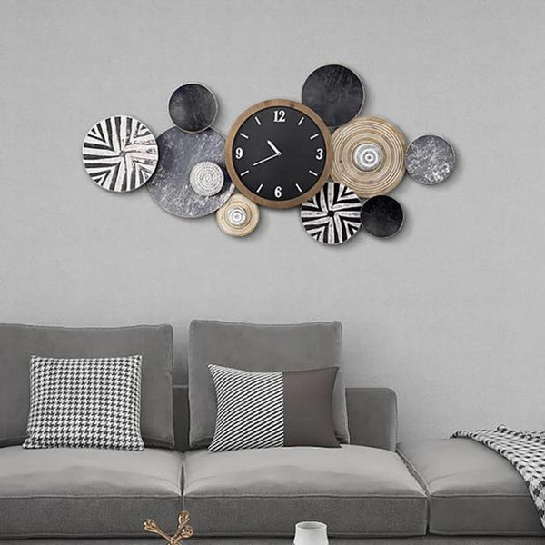 Gridline Twelve‑Six‑Nine Clock – Gold (20" x 20")