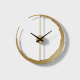 Azure Clover Bloom Wall Clock – Gold & Teal (23" x 30")